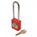 Safety Lockout Padlockslong Shackle - Red (each) 400586