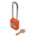 Safety Lockout Padlockslong Shackle - Orange (each) 400590