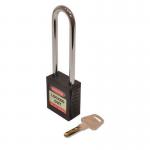 Safety Lockout Padlockslong Shackle - Black (each) 400591