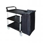 Plastic housekeeping trolleys with frames and bags 401010