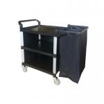 Plastic housekeeping trolleys with frames and bags 401011