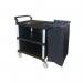 Plastic housekeeping trolleys with frames and bags 401011