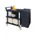 Plastic housekeeping trolleys with frames and bags 401011