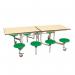 8 Seat rectangular mobile folding table and seats 401015