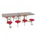 8 Seat rectangular mobile folding table and seats 401016