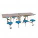 8 Seat rectangular mobile folding table and seats 401017