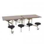 8 Seat rectangular mobile folding table and seats 401018