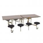 8 Seat rectangular mobile folding table and seats 401018