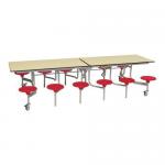 12 Seat rectangular mobile folding table/seats 401024