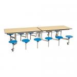 12 Seat rectangular mobile folding table/seats 401025