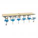 12 Seat rectangular mobile folding table/seats 401025