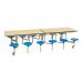 12 Seat rectangular mobile folding table/seats 401025