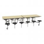 12 Seat rectangular mobile folding table/seats 401026