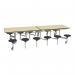 12 Seat rectangular mobile folding table/seats 401026