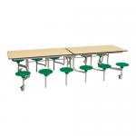 12 Seat rectangular mobile folding table/seats 401027