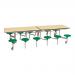 12 Seat rectangular mobile folding table/seats 401027