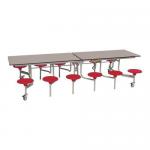 12 Seat rectangular mobile folding table/seats 401028