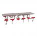 12 Seat rectangular mobile folding table/seats 401028