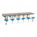 12 Seat rectangular mobile folding table/seats 401029