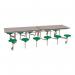 12 Seat rectangular mobile folding table/seats 401031