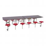 12 Seat rectangular mobile folding table/seats 401032