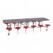 12 Seat rectangular mobile folding table/seats 401032