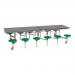 12 Seat rectangular mobile folding table/seats 401035