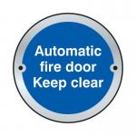 Automatic Fire Door Keepclear Door Disc - Saa (75 mm Dia.) 401093
