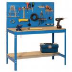 Boltless steel workbench with backboard 401242