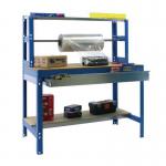 Packing workstation with roll holder and drawer - W x D: 910 x 760mm 401249