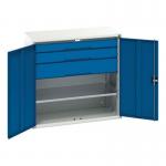 Kitted Cupboard 1050 Wide 3 Drawers 1 Shelf 401390