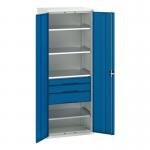 Kitted Cupboard 800 Wide 3 Drawers 4 Shelves 401391