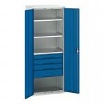 Kitted Cupboard 800 Wide 4 Drawers 3 Shelves 401392