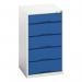Medium Duty Drawer Cabinets,1 X 125 mm and 4 X 175 mm Drawers 401399
