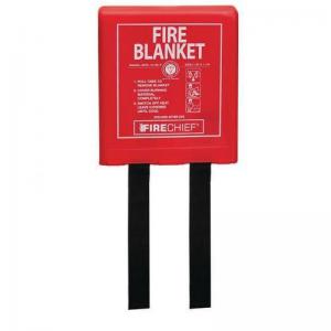 BSEN1869 Fire blanket in hard case, 1m x 1m 401671
