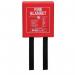 The image shows a bright red Firechief Fire Blankets BSEN1869 Fire blanket, housed inside a sturdy hard case. The blanket measures 1.2m x 1.8m and is easily accessible in case of emergencies. Its compact design makes it a practical and essential safety item.