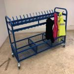 Cloakroom Trolleywith Mesh Storage - Blue 402438