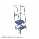 Narrow-aisle 2 Tread Mobilestep, Double Handrail, Pvc Treads. 402594