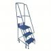 Narrow-aisle 3 Tread Mobilestep, Double Handrail, Metal Treads. 402595