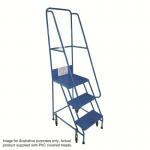 Narrow-aisle 3 Tread Mobilestep, Double Handrail, Pvc Treads. 402596