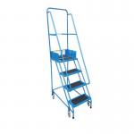 Narrow-aisle 4 Tread Mobilestep, Double Handrail, Pvc Treads. 402598