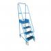 Narrow-aisle 4 Tread Mobilestep, Double Handrail, Pvc Treads. 402598
