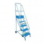 Narrow-aisle 5 Tread Mobilestep, Double Handrail, Metal Treads. 402599