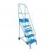Narrow-aisle 5 Tread Mobilestep, Double Handrail, Metal Treads. 402599