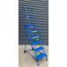 Narrow-aisle 6 Tread Mobilestep, Double Handrail, Metal Treads. 402601