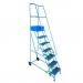 Narrow-aisle 7 Tread Mobilestep, Double Handrail, Pvc Treads. 402604