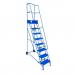Narrow-aisle 8 Tread Mobilestep, Double Handrail, Metal Treads. 402605