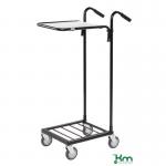 Adjustable mini mail distribution trolley with 1 shelf, black 402699