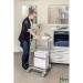 Adjustable mini mail distribution trolley with 2 baskets, black 402700