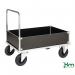 Konga heavy duty zinc plated low box platform truck, braked 402702